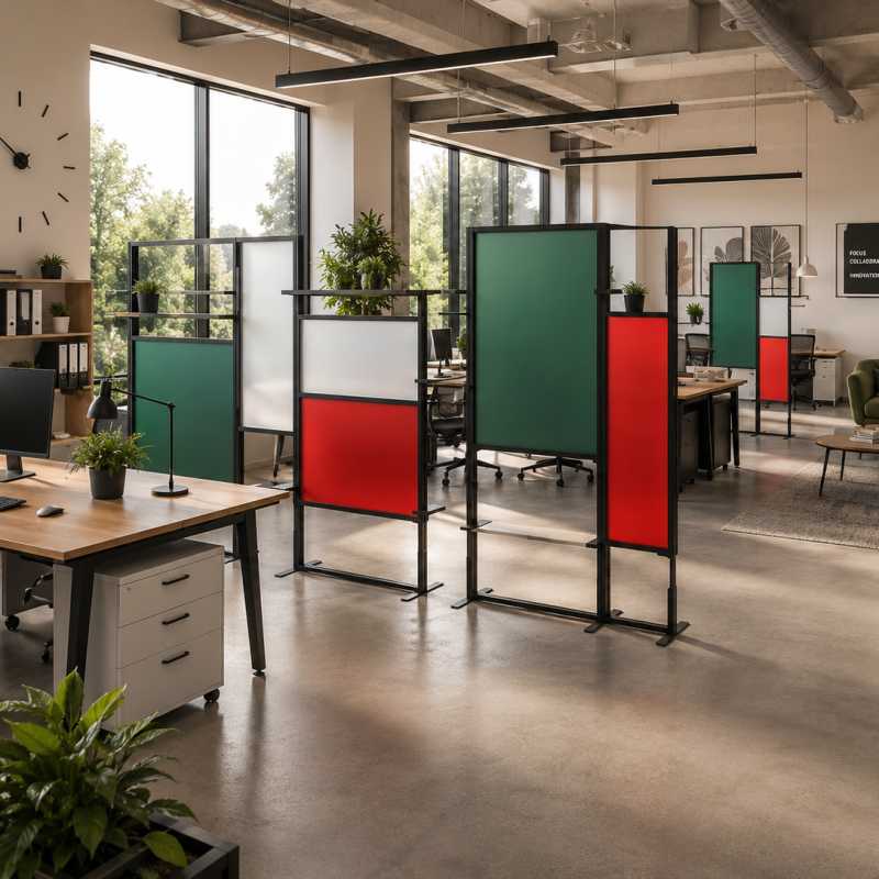 alternativa di foto 3 tetrix divisori-paretine colorati per ufficio